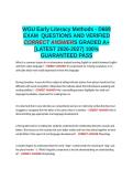 WGU Early Literacy Methods - D669 QUESTIONS AND VERIFIED CORRECT ANSWERS GRADED A&plus; -LATEST 2026-2027- 100- GUARANTEED PASS&period;docx&NewLine;&NewLine;