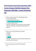 IELTS Practice Exam 2026&colon; Real Questions&comma; Verified Answers & Detailed Explanations &vert; Academic & General Training &vert; Instant PDF Download
