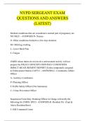 NYPD SERGEANT EXAM &NewLine;QUESTIONS AND ANSWERS &NewLine;&lpar;LATEST&rpar; 