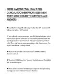 SCRIBE AMERICA FINAL EXAM 2 2026&NewLine;CLINICAL DOCUMENTATION ASSESSMENT&NewLine;STUDY GUIDE COMPLETE QUESTIONS AND&NewLine;ANSWERS&NewLine;