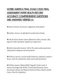 SCRIBE AMERICA FINAL EXAM 2 2026 FINAL&NewLine;ASSESSMENT PAPER HEALTH RECORD&NewLine;ACCURACY COMPREHENSIVE QUESTIONS&NewLine;AND ANSWERS VERIFIED A&plus;