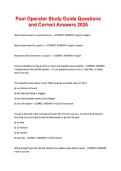 Pool Operator Study Guide Questions and Correct Answers 2026&period;