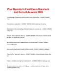 Pool Operator&lowbar;s Final Exam Questions and Correct Answers 2026&period;&NewLine;