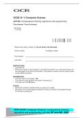 GCSE &lpar;9&ndash;1&rpar; Computer Science&NewLine;J277&sol;02 Computational thinking&comma; algorithms and programming