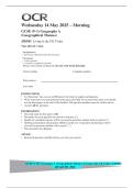 GCSE &lpar;9&ndash;1&rpar; Geography A&NewLine;&lpar;Geographical Themes&rpar;&NewLine;J383&sol;01 Living in the UK Tod