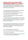 Medical Surgical Comp IEN&lowbar;A EXAM &lpar;ANSWERED&rpar; CORRECTLY TO SCORE A&plus;&period;