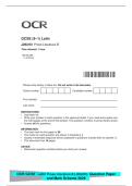 GCSE &lpar;9&ndash;1&rpar; Latin&NewLine;J282&sol;03 Prose Literature B&NewLine;