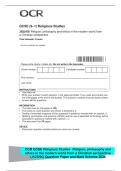 GCSE &lpar;9&ndash;1&rpar; Religious Studies&NewLine;J625&sol;06 Religion&comma; philosophy and ethics in the modern world from&NewLine;a Christian perspective&NewLine;