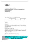 GCSE &lpar;9&ndash;1&rpar; Religious Studies&NewLine;J625&sol;09 Religion&comma; philosophy and ethics in the modern world from&NewLine;a Buddhist perspective