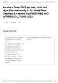 Insurance Exam&colon; life &lpar;Iowa laws&comma; rules&comma; and regulations commonly to ALL lines&rpar; Exam Questions & Answers Test QUESTIONS AND VERIFIED SOLUTIONS &vert;2026&NewLine;&NewLine;
