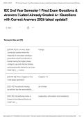 IEC 2nd Year Semester 1 Final Exam Questions & Answers &vert; Latest Already Graded A&plus; &vert;Questions with Correct Answers 2026 latest update&excl;&excl;&NewLine;&NewLine;