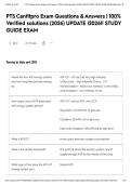 PTS Canfitpro Exam Questions & Answers &vert; 100&percnt; Verified solutions &lpar;2026&rpar; UPDATE &vert;2026&excl;&excl; STUDY GUIDE EXAM&NewLine;&NewLine;