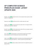 AP COMPUTER SCIENCE &NewLine;PRINCIPLES EXAM  LATEST &NewLine;UPDATE 2026 