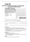 OCR A Level Chemistry B &lpar;Salters&rpar; Fundamentals&NewLine;of Chemistry 2025 &lpar;H433&sol;01&rpar; 