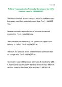 Vehicle Communication Networks Questions with 100&percnt; Correct Answers UPDATED&excl;&excl;&excl;&period;