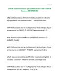 vehicle communication system Questions with Verified Answers UPDATED&excl;&excl;&excl;&period;