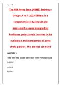 NIH STROKE SCALE CERTIFICATION EXAM WITH 60&plus; REALISTIC QUESTIONS & RATIONALES &ndash; GROUPS A TO F &lpar;2025 EDITION