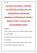 TRANSACTION COMPS EXAM WITH 200 REALISTIC QUESTIONS & RATIONALES &ndash; PRECEDENT TRANSACTION ANALYSIS&comma; M&A VALUATION&comma; CONTROL PREMIUM & EV&sol;EBITDA