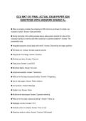 GCU MKT-315 FINAL ACTUAL EXAM PAPER 2026&NewLine;QUESTIONS WITH ANSWERS GRADED A&plus;
