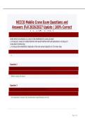 NCCCO Mobile Crane exam questions and answers&vert;fall 2026&sol;27 update