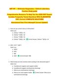 AMT MT &mdash; Molecular Diagnostics &sol; Clinical Laboratory &NewLine;Practice Study guide &NewLine;Comprehensive Resource To Help You Ace 2026-2027 Exams &NewLine;Includes Frequently Tested Questions With ELABORATED &NewLine;100&percnt; Correct COMPLETE SOLUTIONS  &NewLine;Guaranteed Pass First Attempt&excl;