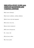 OHIO STNA STUDY GUIDE 2026 &NewLine;COMPLETE QUESTIONS AND &NewLine;VERIFIED ANSWERS