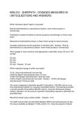 BSN 215 - SHERPATH - DOSAGES MEASURED IN UNITS QUESTIONS AND ANSWERS