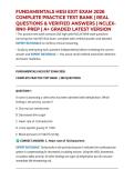FUNDAMENTALS HESI EXIT EXAM 2026 COMPLETE PRACTICE TEST BANK &vert; REAL QUESTIONS & VERIFIED ANSWERS &vert; NCLEX-RN&reg; PREP &vert; A&plus; GRADED LATEST VERSION