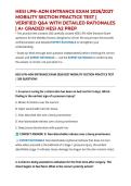 HESI LPN&ndash;ADN ENTRANCE EXAM 2026&sol;2027 MOBILITY SECTION PRACTICE TEST &vert; VERIFIED Q&A WITH DETAILED RATIONALES &vert; A&plus; GRADED HESI A2 PREP
