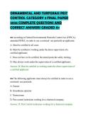 ORNAMENTAL AND TURFGRASS PEST &NewLine;CONTROL CATEGORY 3 FINAL PAPER &NewLine;2026 COMPLETE QUESTIONS AND &NewLine;CORRECT ANSWERS GRADED A&plus; 