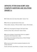 ORTHOTIC FITTER EXAM SCRIPT 2026 &NewLine;COMPLETE QUESTIONS AND SOLUTIONS &NewLine;GRADED A&plus; 