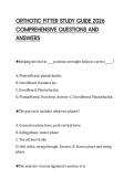 ORTHOTIC FITTER STUDY GUIDE 2026 &NewLine;COMPREHENSIVE QUESTIONS AND &NewLine;ANSWERS