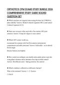 ORTHOTICS CPM EXAMS STUDY BUNDLE 2026 &NewLine;COMPREHENSIVE STUDY GUIDE SOLVED &NewLine;QUESTION SET