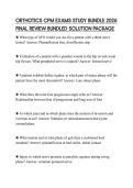 ORTHOTICS CPM EXAMS STUDY BUNDLE 2026 &NewLine;FINAL REVIEW BUNDLED SOLUTION PACKAGE