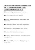 ORTHOTICS CPM EXAMS STUDY BUNDLE 2026 &NewLine;FULL QUESTIONS AND VERIFIED 100&percnt; &NewLine;CORRECT ANSWERS GRADED A&plus; 
