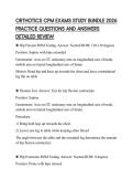 ORTHOTICS CPM EXAMS STUDY BUNDLE 2026 &NewLine;PRACTICE QUESTIONS AND ANSWERS &NewLine;DETAILED REVIEW