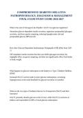 COMPREHENSIVE DIABETES MELLITUS&colon; PATHOPHYSIOLOGY&comma; DIAGNOSIS & MANAGEMENT  FINAL EXAM STUDY GUIDE 2026-2027