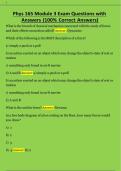 Phys 165 Module 3 Exam Questions with Answers &lpar;100&percnt; Correct Answers&rpar;