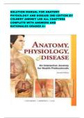 SOLUTION MANUAL FOR ANATOMY PHYSIOLOGY AND DISEASE 2ND EDITION BY COLBERT ANKNEY LEE ALL CHAPTERS COMPLETE WITH ANSWERS AND RATIONALES GRADED A&plus;&NewLine;&NewLine; 