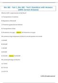 Bio 182 - Test 1&comma; Bio 182 - Test 2 Questions with Answers&NewLine;&lpar;100&percnt; Correct Answers&rpar;&NewLine;