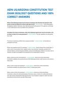 AEPA US&sol;ARIZONA CONSTITUTION TEST &NewLine;EXAM 2026&sol;2027 QUESTIONS AND 100&percnt; &NewLine;CORRECT ANSWERS