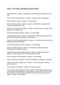 HSCI 130 FINAL REVIEW QUESTIONS