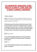 CA CREMATORY MANAGER EXAM - HEALTH & SAFETY CODE 2026 GET IT RIGHT CORRECT ANSWERS