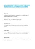 WGU C952 COMPUTER ARCHITECTURE EXAM REVIEW WITH QUESTIONS AND ANSWERS&NewLine;&NewLine;