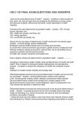 HSCI 130 FINAL EXAM QUESTIONS AND ANSWERS