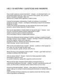 HSCI 130 MIDTERM 1 QUESTIONS AND ANSWERS