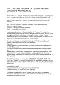 HSCI 130 CASE EXAMPLE OF DISEASE FRAMING QUESTIONS AND ANSWERS