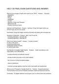 HSCI 130 FINAL EXAM QUESTIONS AND ANSWER