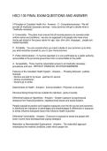 HSCI 130 FINAL EXAM QUESTIONS AND ANSWER