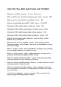 HSCI 130 FINAL MCQ QUESTIONS AND ANSWER
